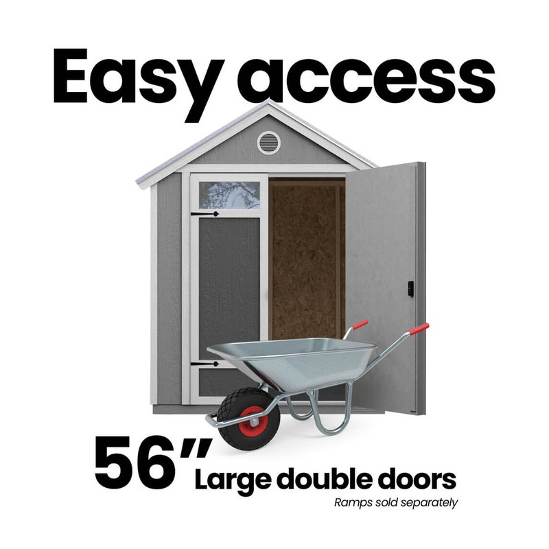 Handy Home 6' x 8' Gable w/ Metal Roof & Floor (19465-8)