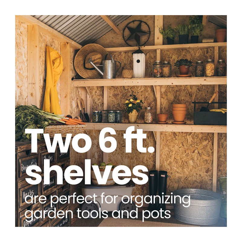 Handy Home 6' x 8' Gable w/ Metal Roof & Floor (19465-8)