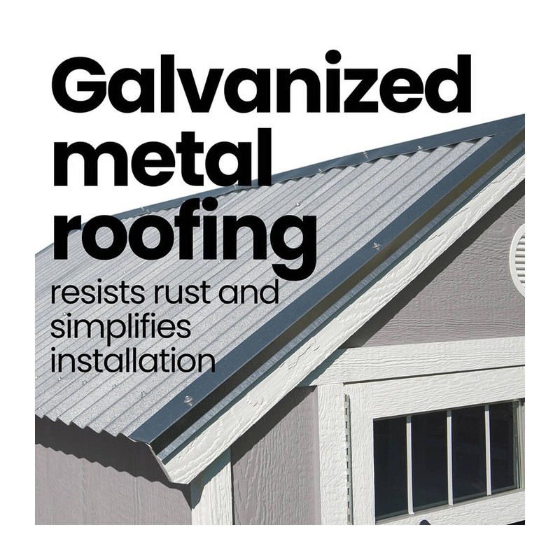 Handy Home 6' x 8' Gable w/ Metal Roof & Floor (19465-8)