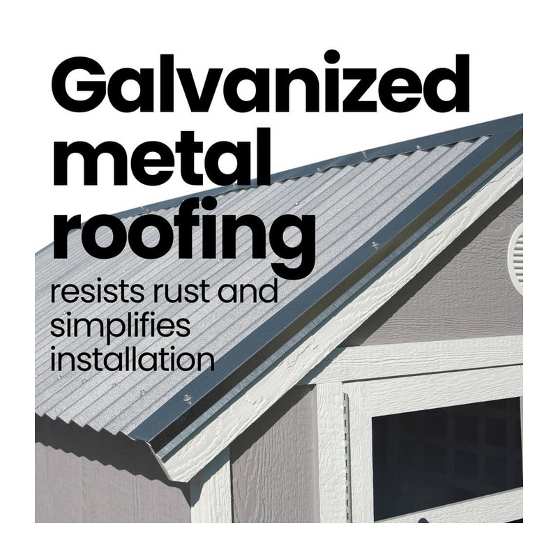 Handy Home 6' x 8' Gable w/ Metal Roof & Floor (19465-8)