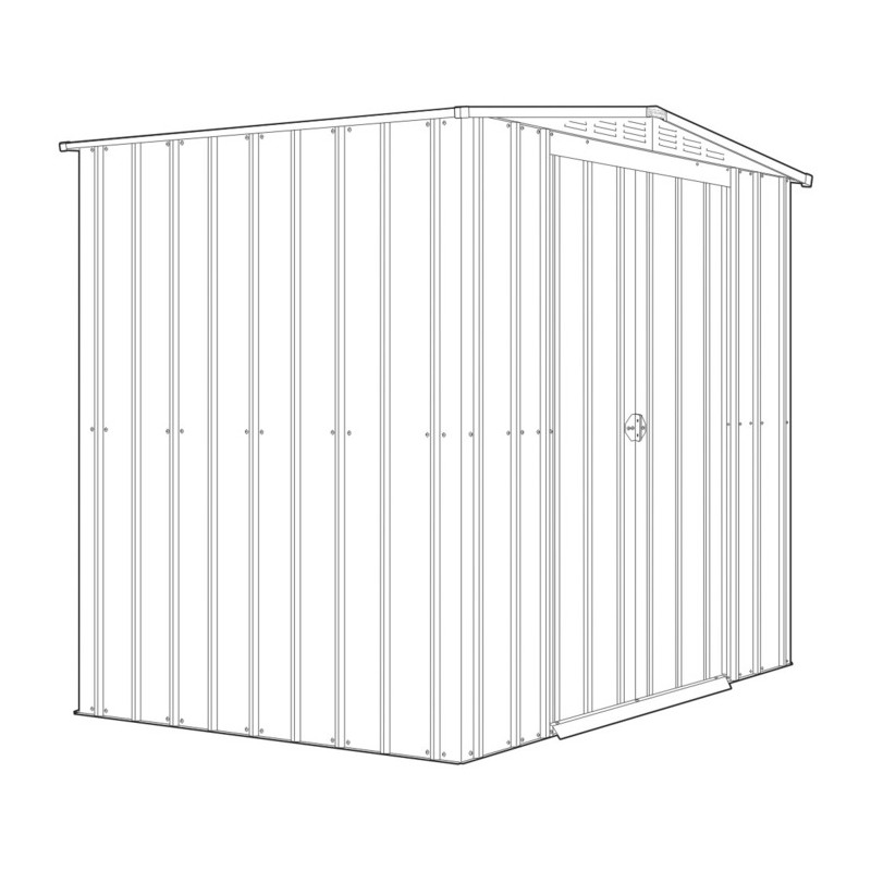 Globel 6x5 Metal Storage Shed with Double Sliding Doors (G65DF2S)