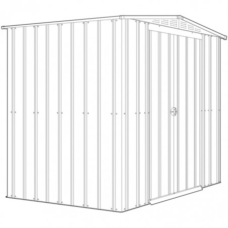 Globel 6x6 Metal Storage Shed with Double Sliding Doors (G66DF2S)