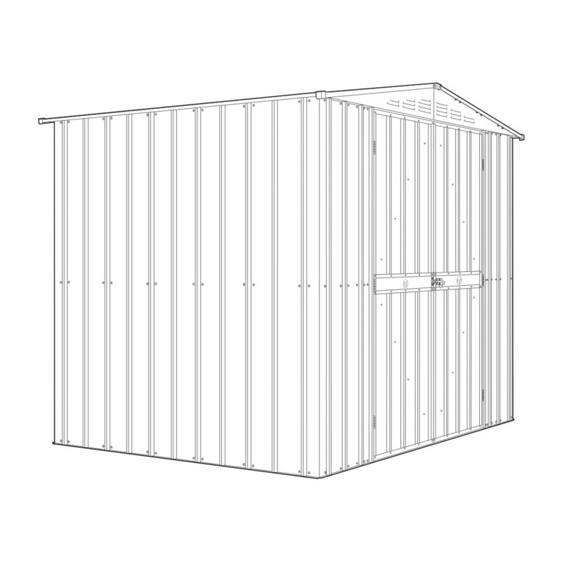 Globel 8x6 Metal Storage Shed with Double Hinged Doors (MG86DF3DH)