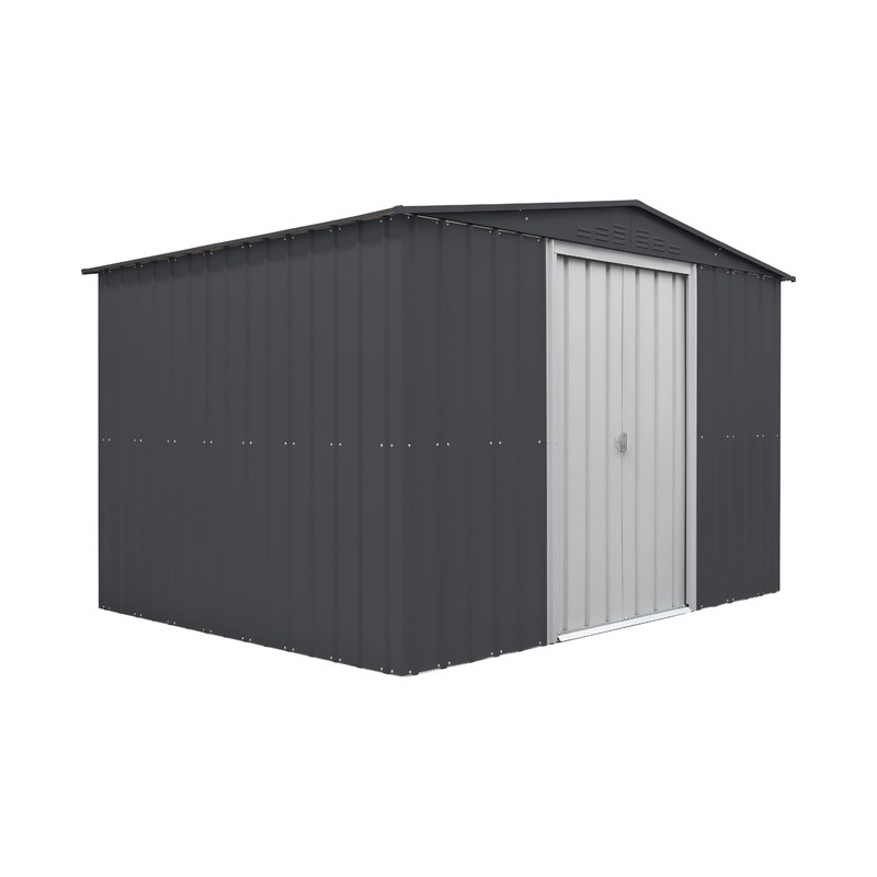 Globel 10x8 Metal Storage Shed with Double Sliding Doors (MG108DF3S)