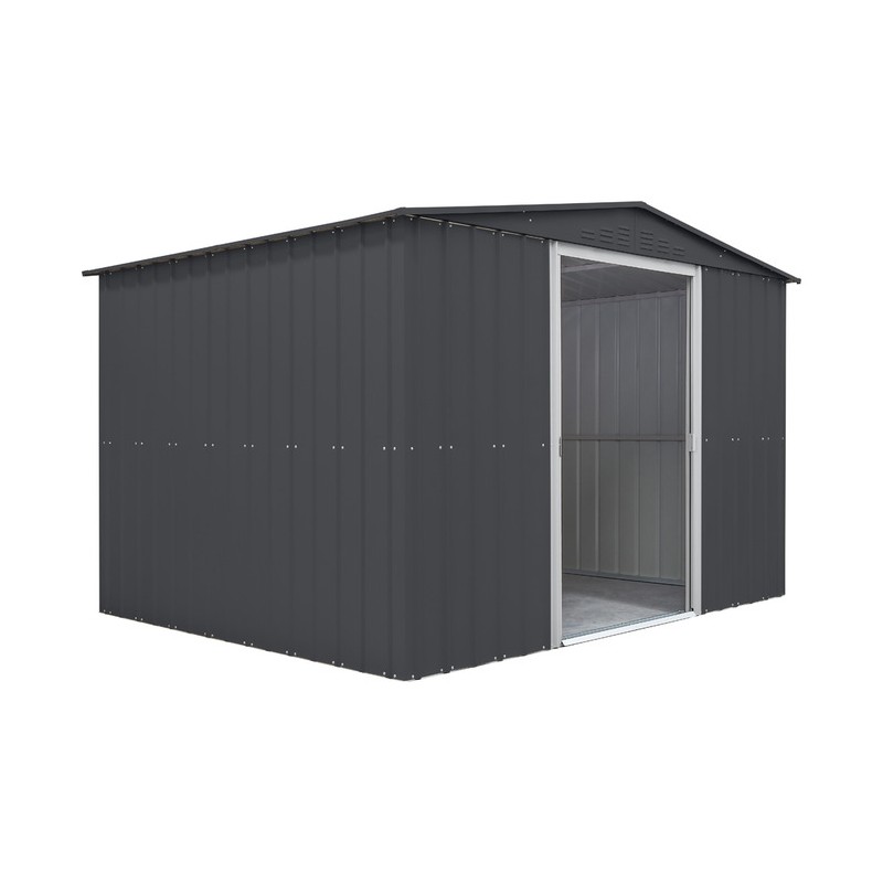 Globel 10x8 Metal Storage Shed with Double Sliding Doors (MG108DF3S)