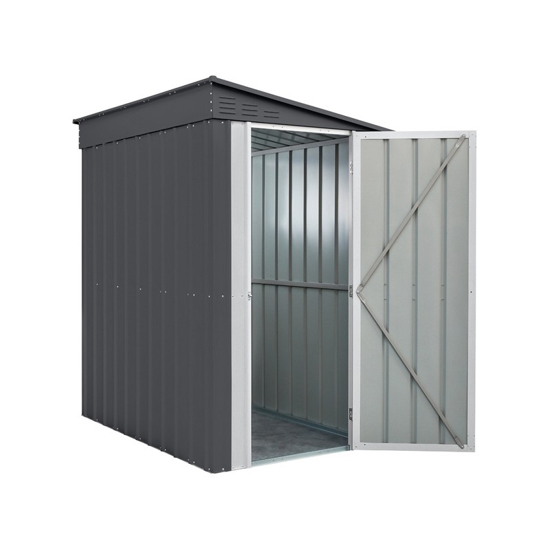 Globel 4x6 Metal Storage Lean-To Shed Single Hinged Door (L46DF3H)
