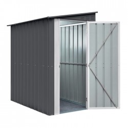 Globel 4x6 Metal Storage Lean-To Shed Single Hinged Door (L46DF3H)