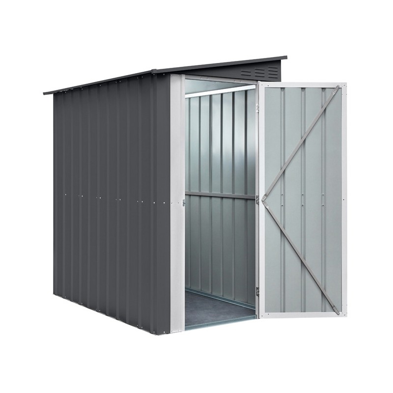 Globel 4x6 Metal Storage Lean-To Shed Single Hinged Door (L46DF3H)