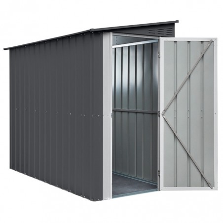 Globel 4x8 Metal Storage Lean-To Shed Single Hinged Door (ML48DF3H)