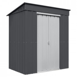 Globel 6x4 Skillion Metal Storage Shed - Double Sliding Doors (S64DF2S)