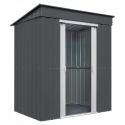Globel 6x4 Skillion Metal Storage Shed - Double Sliding Doors (S64DF2S)