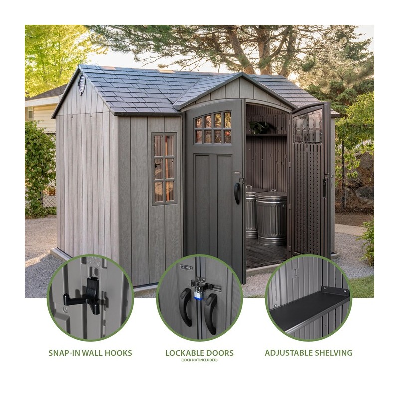 Lifetime 10x8 Rough Cut Outdoor Storage Shed (60334U)