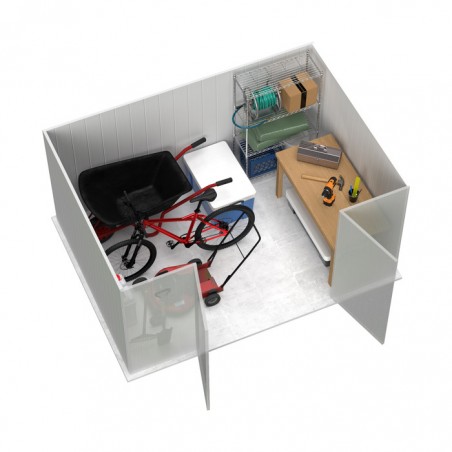 Absco Premier 10' x 7' Metal Storage Shed Kit - Monument (AB1004) Absco Premier 10' x 7' Metal Storage Shed Kit - Monument (AB1004)