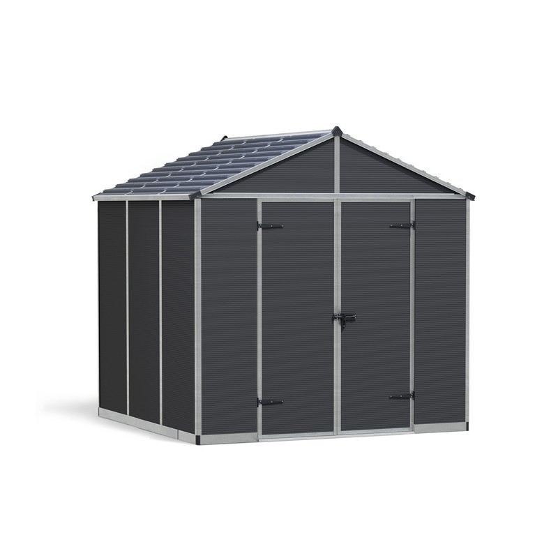 Palram - Canopia Rubicon 8' x 8' Shed - Gray (HG9730GY)