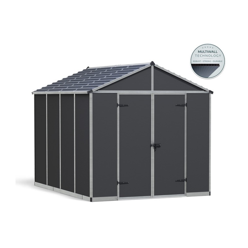 Palram - Canopia Rubicon 8' x 10' Shed - Gray (HG9731GY)