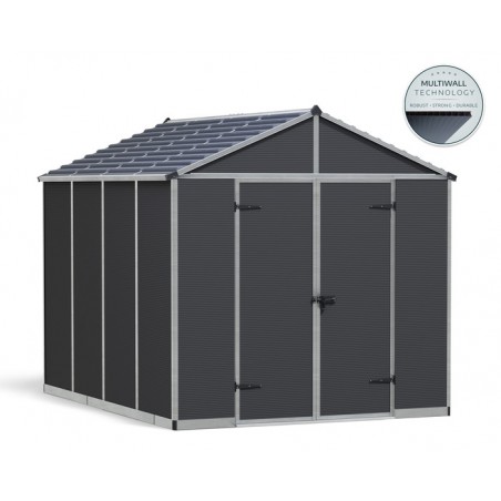 Palram - Canopia Rubicon 8' x 10' Shed - Gray (HG9731GY)