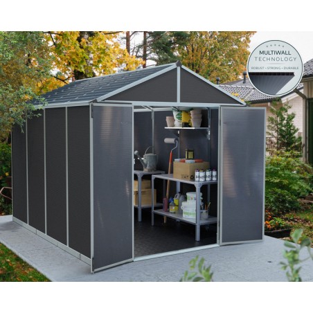 Palram - Canopia Rubicon 8' x 10' Shed - Gray (HG9731GY)