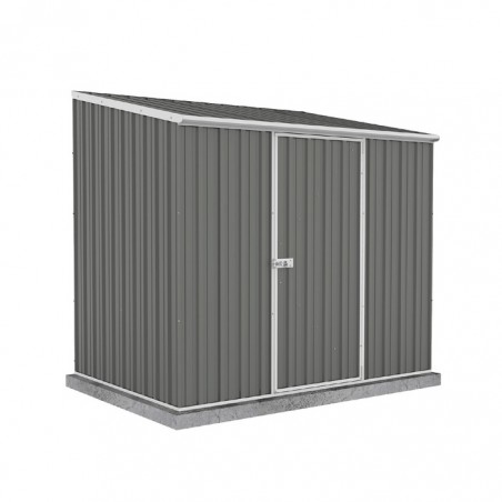 Absco 7.5' x 5' Single Door Space Saver Metal Garden Shed - Woodland Gray (AB1108)