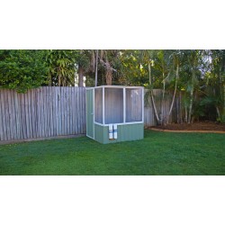 Absco 5' x 5' Poultry Paradise Chicken Coop - Pale Eucalypt (AB1201)