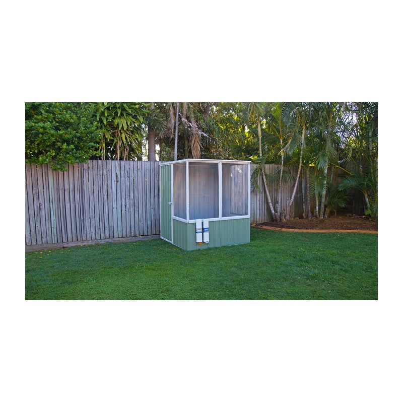 Absco 5' x 5' Poultry Paradise Chicken Coop - Pale Eucalypt (AB1201)