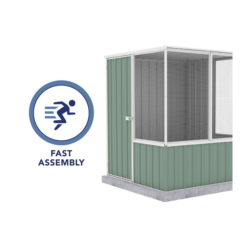 Absco 5' x 5' Poultry Paradise Chicken Coop - Pale Eucalypt (AB1201)