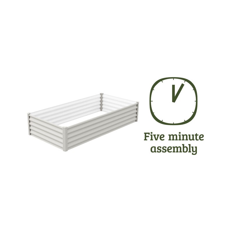 Absco Organic 6x3 Metal Garden Bed - Surfmist (AB1307)