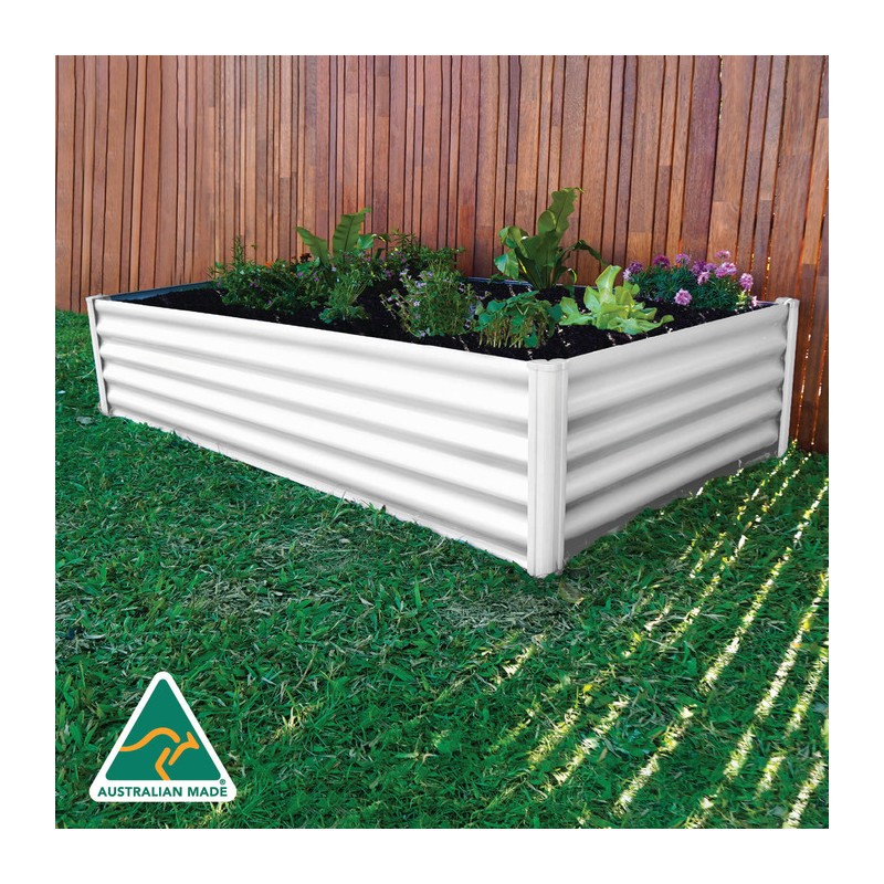 Absco Organic 6x3 Metal Garden Bed - Surfmist (AB1307)