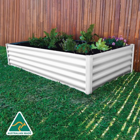 Absco Organic 6x3 Metal Garden Bed - Surfmist (AB1307)