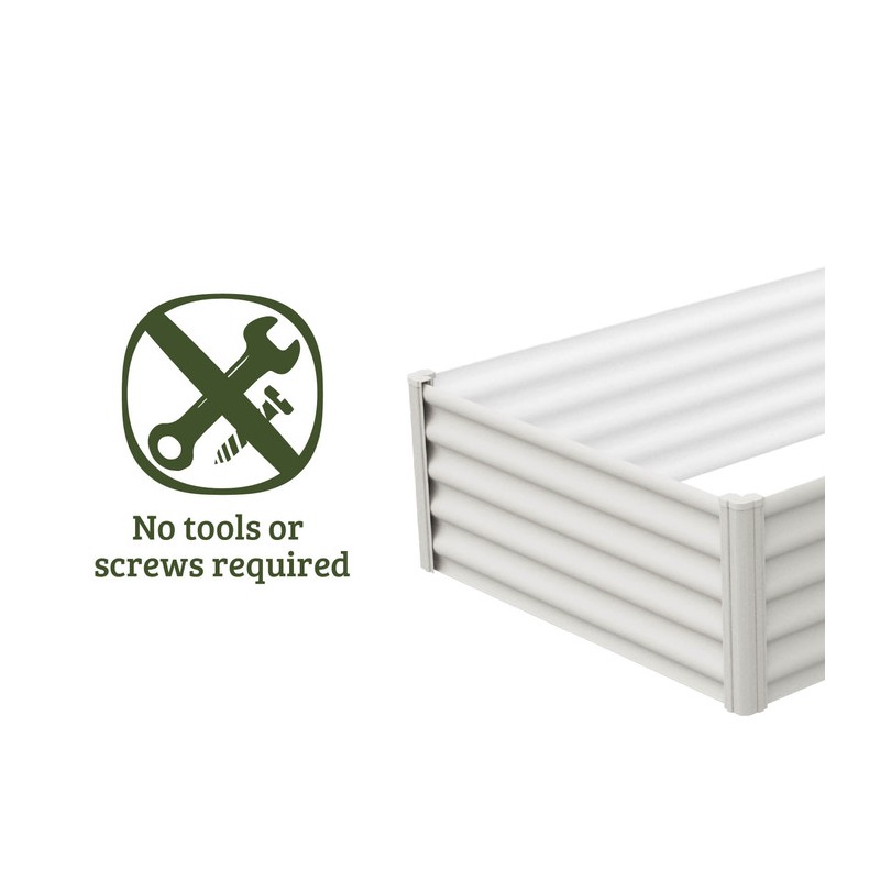 Absco Organic 6x3 Metal Garden Bed - Surfmist (AB1307)