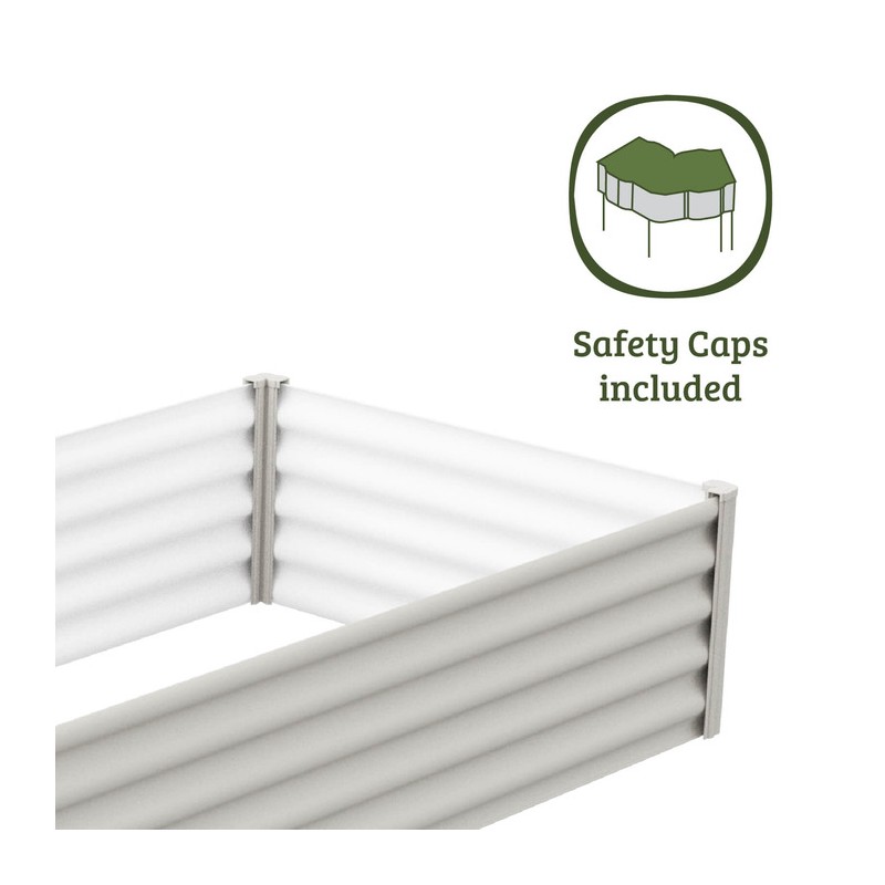 Absco Organic 6x3 Metal Garden Bed - Surfmist (AB1307)