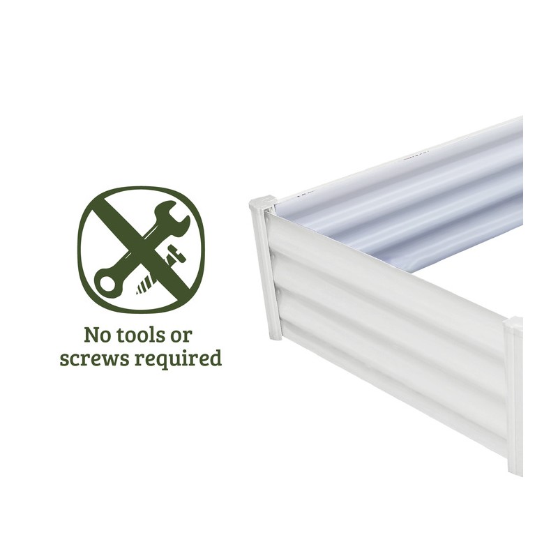 Absco Organic 4 x 3 Metal Garden Bed - Surfmist (AB1304)