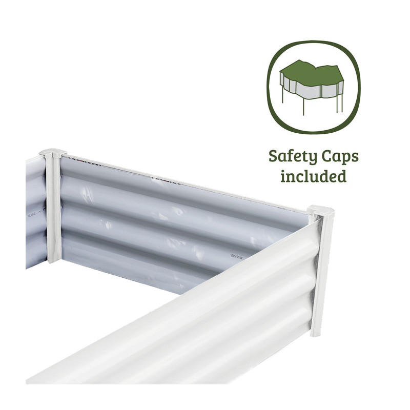 Absco Organic 4 x 3 Metal Garden Bed - Surfmist (AB1304)