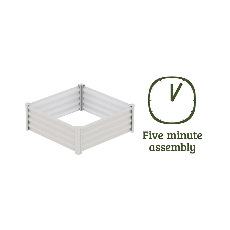 Absco Organic 4 x 4 Metal Square Garden Bed -Surfmist (AB1310)