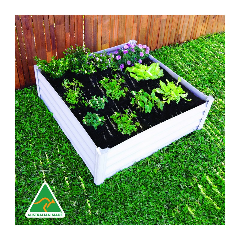 Absco Organic 4 x 4 Metal Square Garden Bed -Surfmist (AB1310)