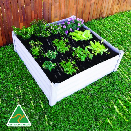 Absco Organic 4 x 4 Metal Square Garden Bed -Surfmist (AB1310)