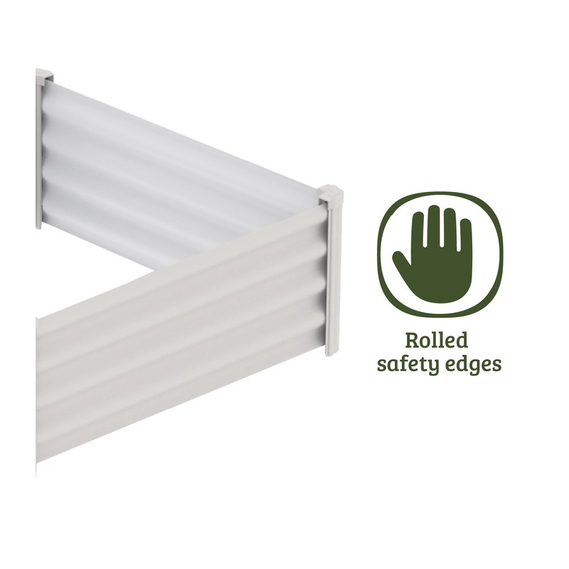 Absco Organic 4 x 4 Metal Square Garden Bed -Surfmist (AB1310)