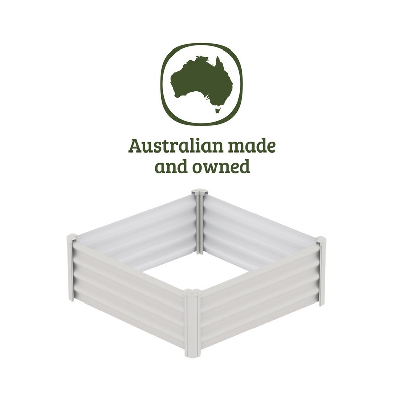 Absco Organic 4 x 4 Metal Square Garden Bed -Surfmist (AB1310)
