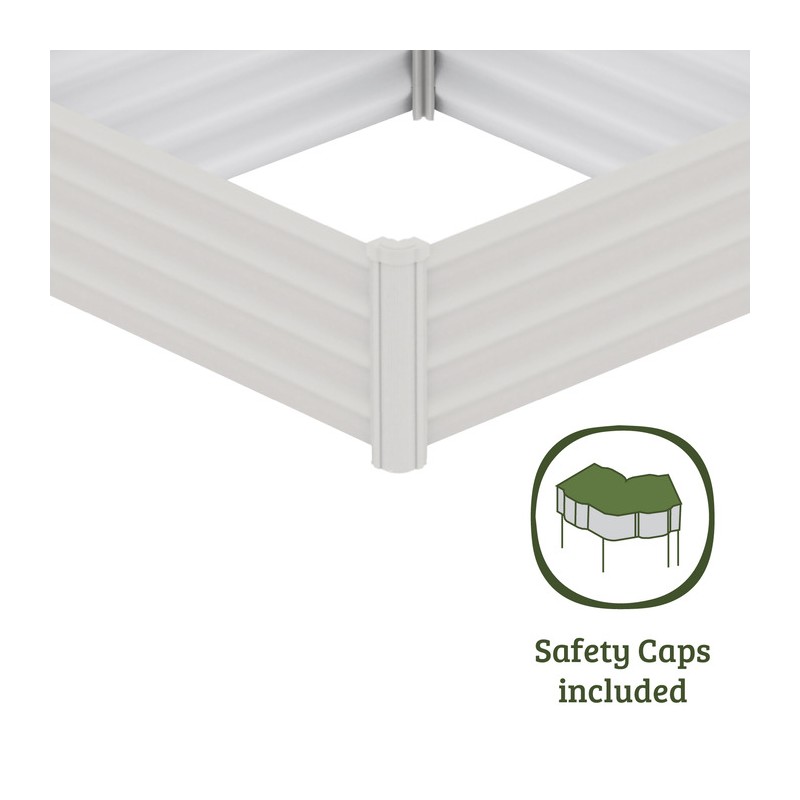 Absco Organic 4 x 4 Metal Square Garden Bed -Surfmist (AB1310)