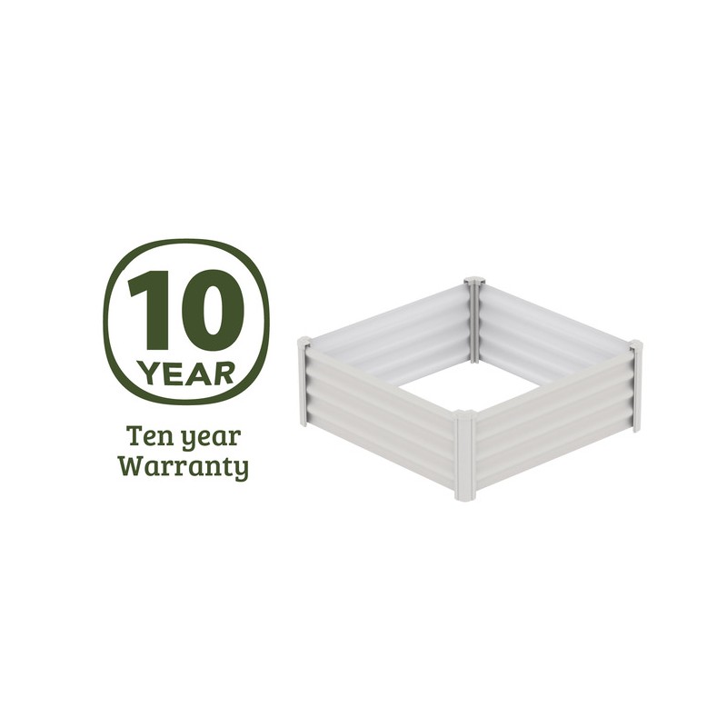 Absco Organic 4 x 4 Metal Square Garden Bed -Surfmist (AB1310)