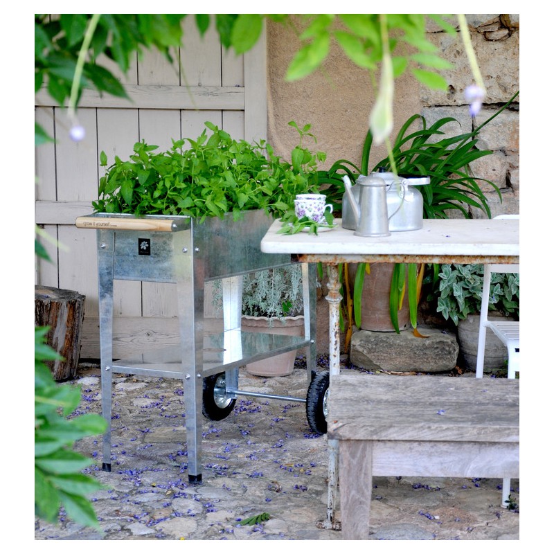 Herstera Garden Trolley - Galvanized (HER1000)