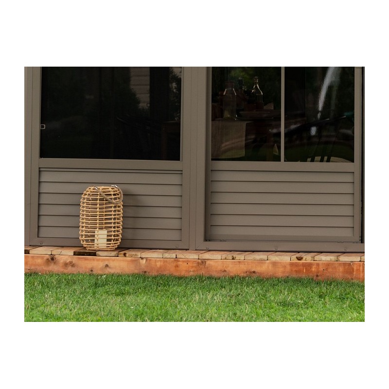 Gazebo Penguin Florence - Wall Mounted Solarium 10x12 Polycarbonate Roof - Sand (W1209-12)