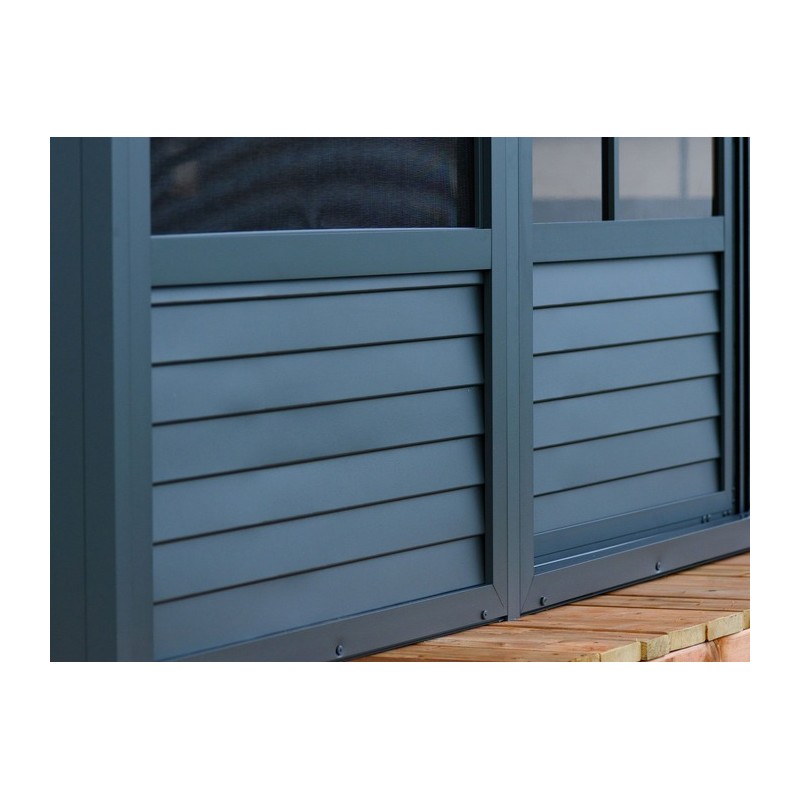 Gazebo Penguin Florence - Wall Mounted Solarium 10x12 Polycarbonate Roof - Gray (W1209-32)