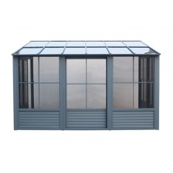 Gazebo Penguin Florence - Wall Mounted Solarium 10x16 Polycarbonate Roof - Gray (W1610-32)