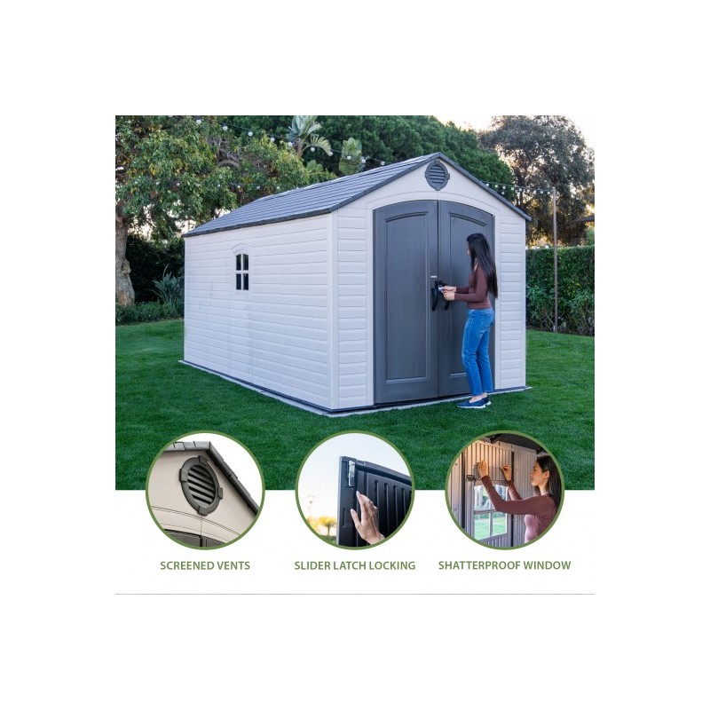 Lifetime 8 Ft. X 15 Ft. Outdoor Storage Shed (60394)