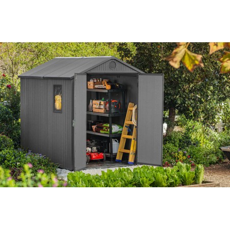 Keter Darwin 6x8 Storage Shed - Graphite (252273)