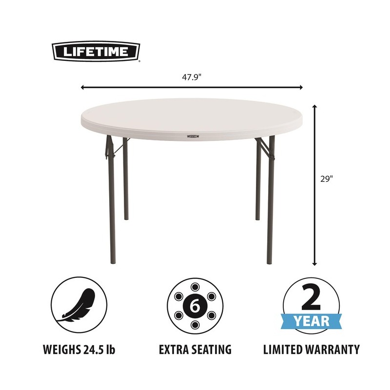 Lifetime 48-Inch Round Nesting Table (81111)
