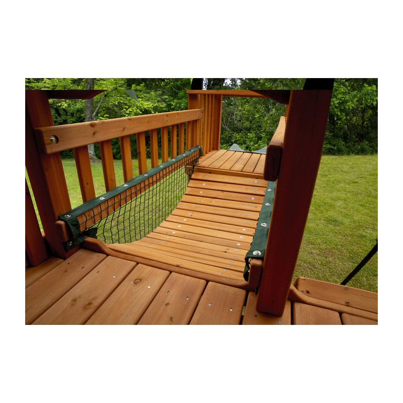 Gorilla Treasure Trove II Cedar Wood Swing Set Kit w/ Amber Posts and Standard Wood Roof - Amber (01-1034-AP)