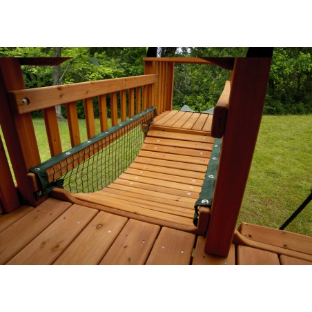 Gorilla Treasure Trove II Cedar Wood Swing Set Kit w/ Amber Posts and Standard Wood Roof - Amber (01-1034-AP)