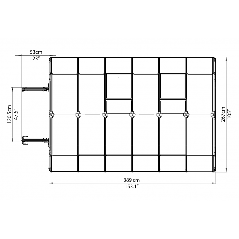 Palram - Canopia 8x12 Prestige 2 Greenhouse Kit - Clear (HG7312C)