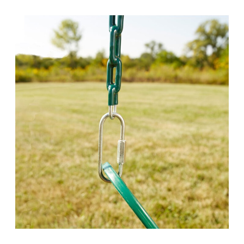 Two Belt Swings -  The curved oval design of the flexible seat provides a comfortable ride.